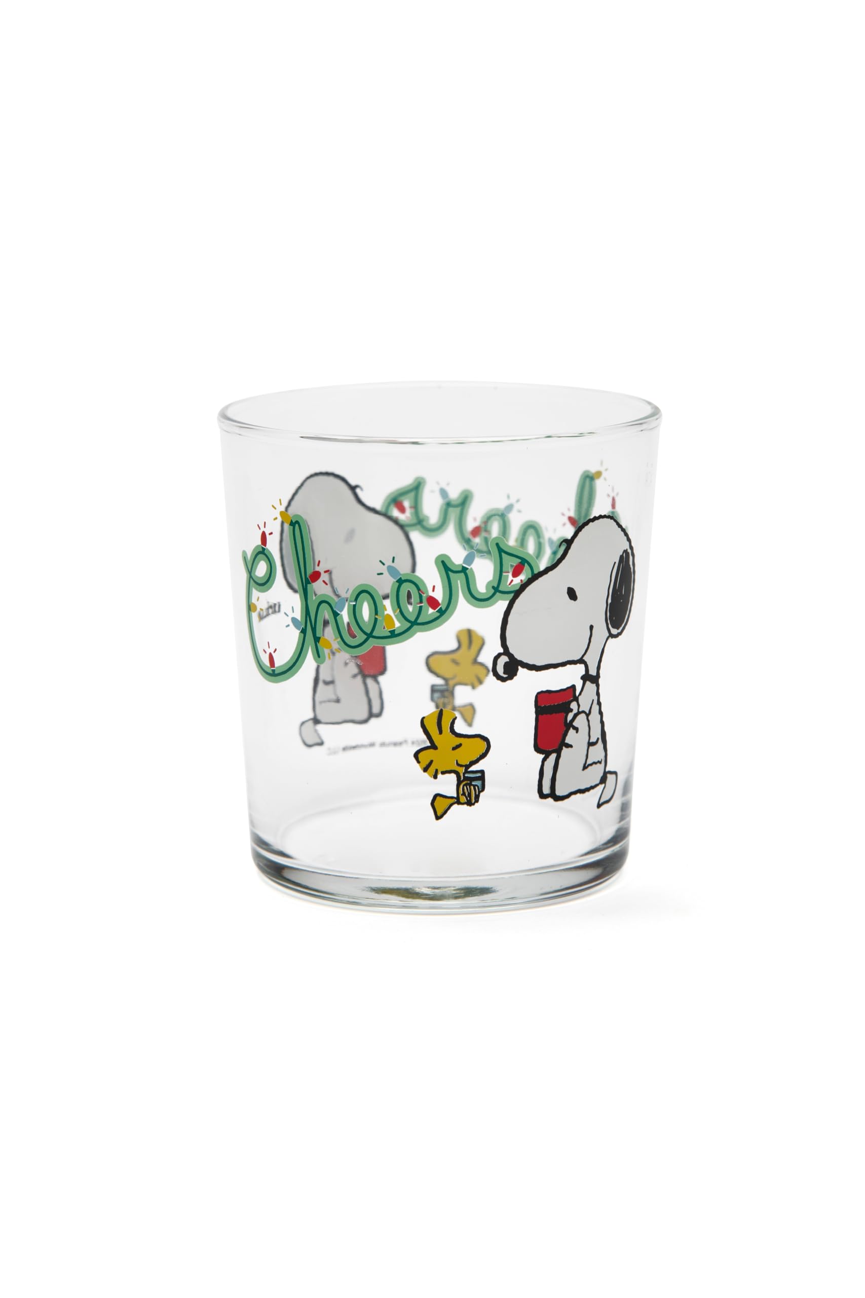 Excelsa Set 6 Bicchieri In Vetro Con Decoro Peanuts – Capacità 250 Ml, Altezza 8,5 Cm, Lavabili In Lavastoviglie, Perfetti Per Acqua E Tavola Allegra