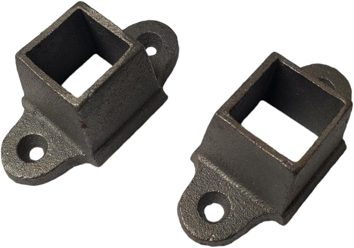 Anchor Shoes Pair - Cast Iron - Fits 1 Square Tubing (1-1/4 Deep (Two Ears))