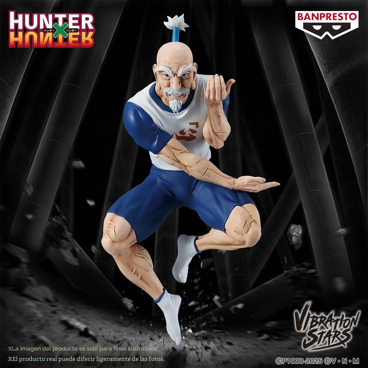 Banpresto Figura de Accion Coleccionable Netero Hunter x Hunter - Vibration Stars 14 cm, BP29337P, Multicolor, Optima para los Fanáticos del Anime