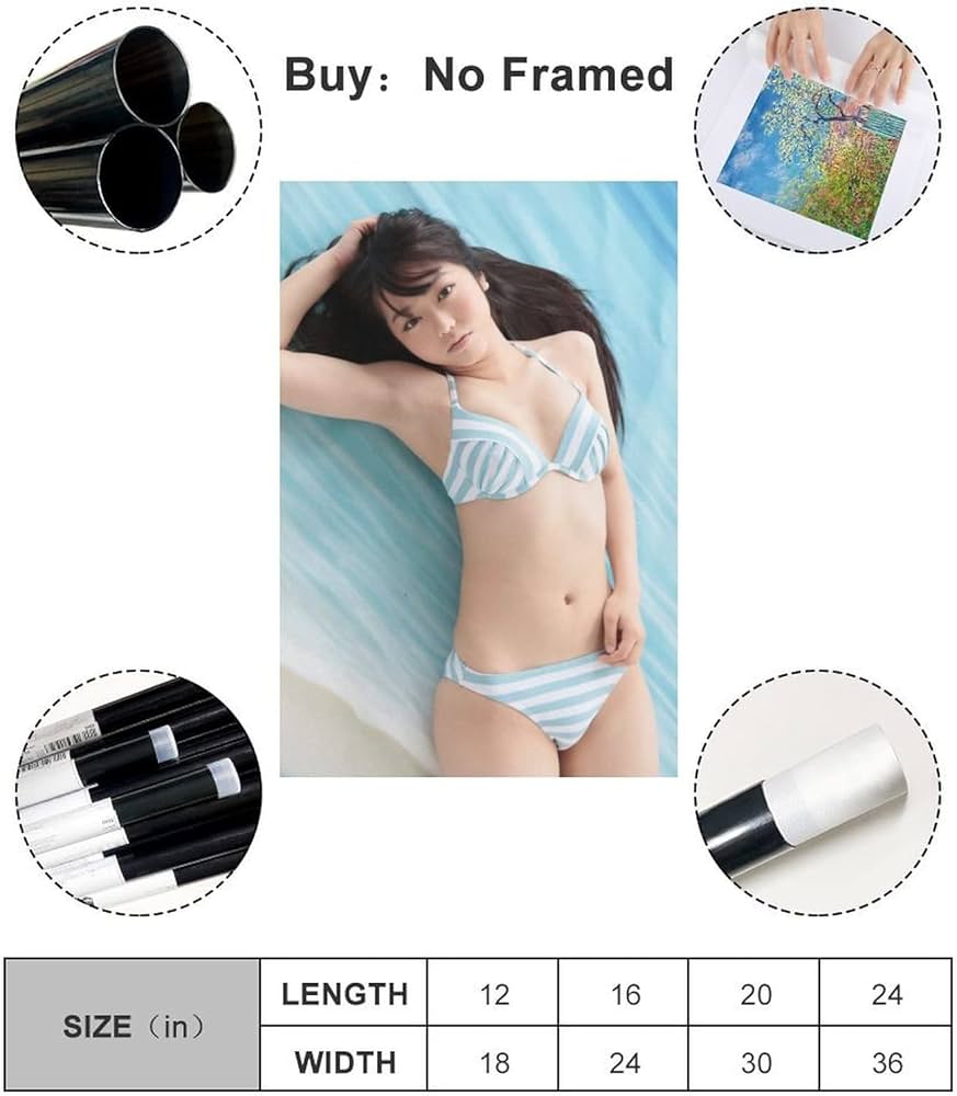 Amazon.co.jp: 峯岸みなみ写真ビキニアートパネルポスター プリント