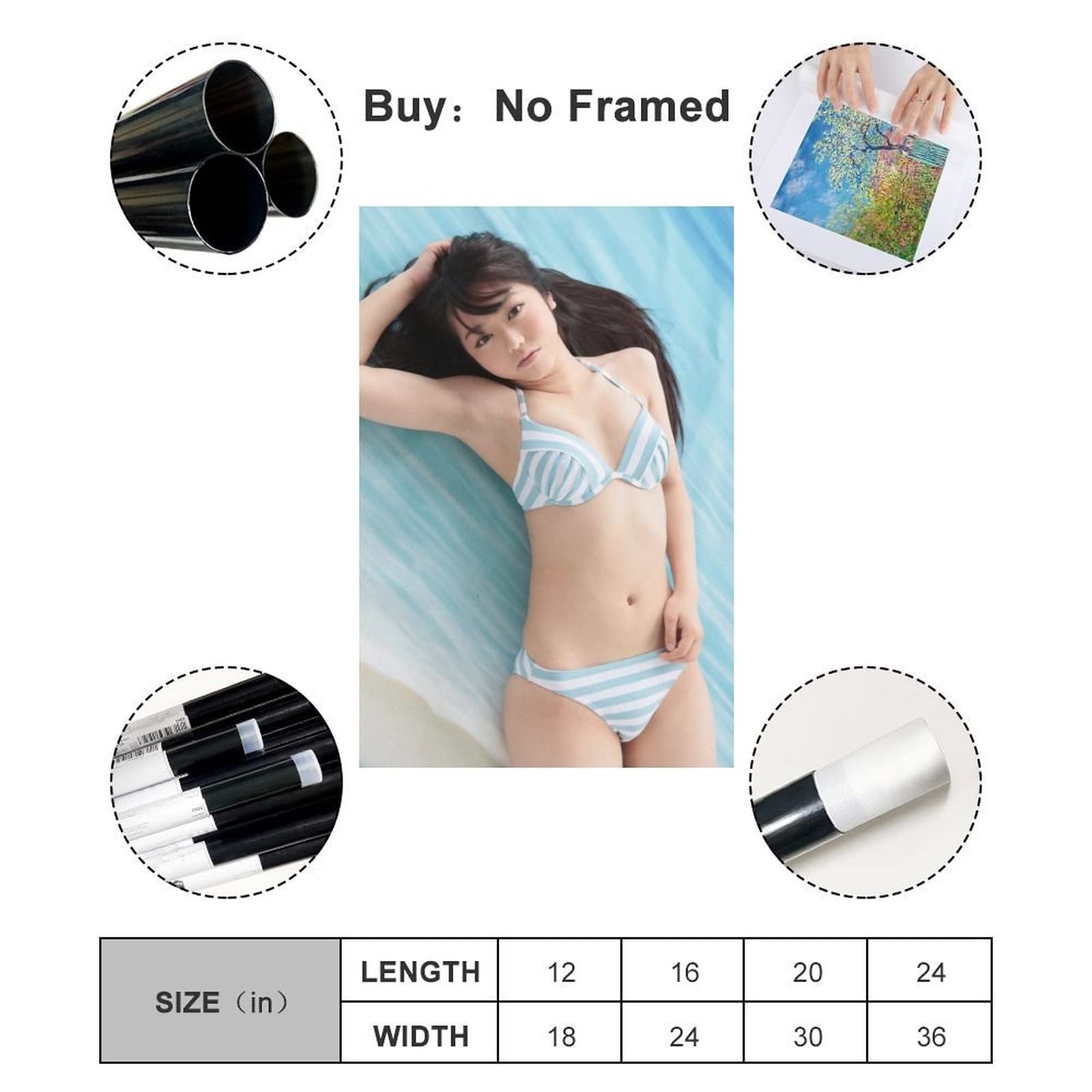 Amazon.co.jp: 峯岸みなみ写真ビキニアートパネルポスター アート