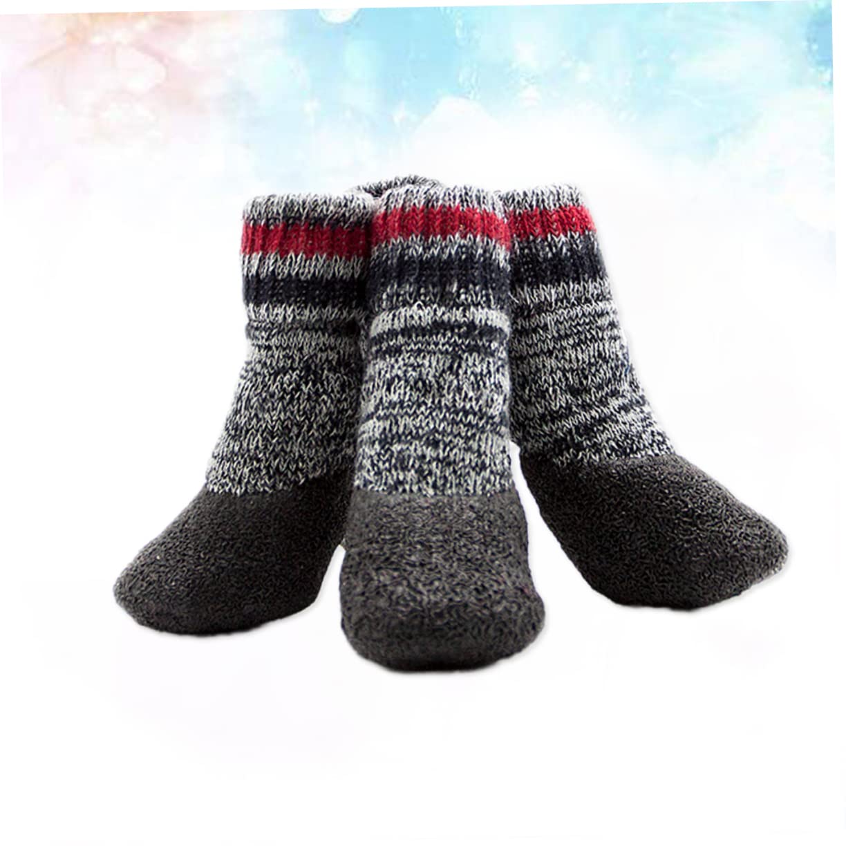 PRETYZOOM 3er-Sets Hundesocken Ungepolsterte Hundeschuhe Für Den Einsatz Grau 2 Paar X 3