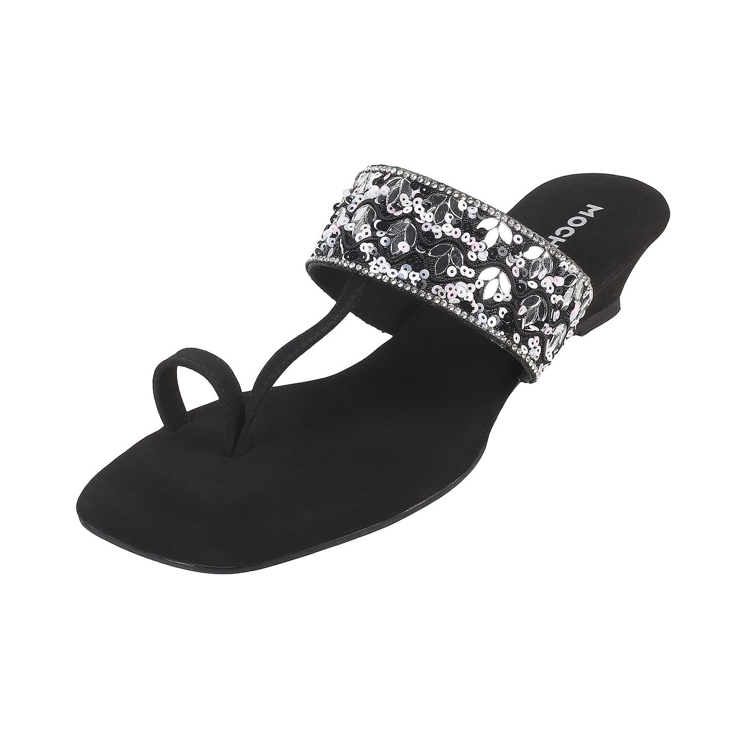 Mochi Women Black Ethincwear Wedge Heel Sandal UK/7 EU/40 (35-989) (B0CKXWZ6TY) Amazon Price History, Amazon Price Tracker