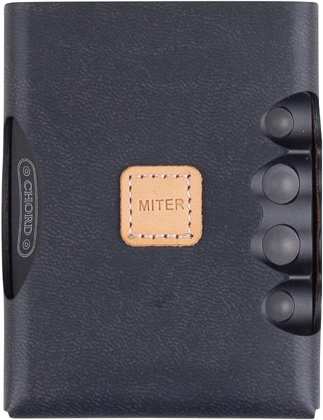 CASE for Chord Mojo 2, Handmade Miter Artificial Italy PU Leather Cover mojo2 (Black)