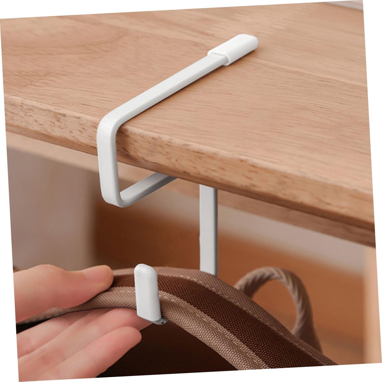 BESTYASH 6pcs Iron Desk Hooks for Backpack No-Punching Purse Hanger for Tables Modern Space-Saving Hook Holders for Handbags and Bags Portable and Durable Design