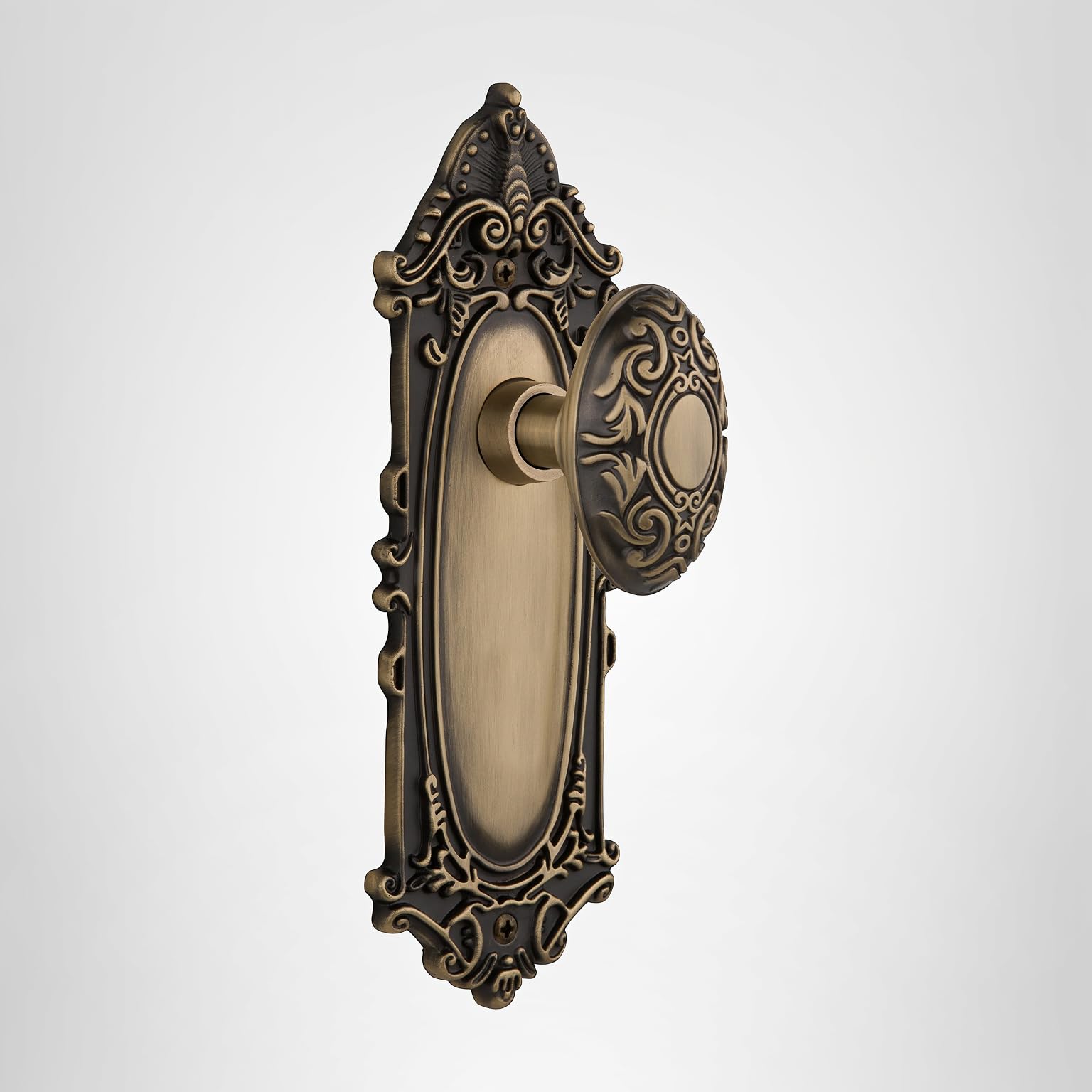 Nostalgic Warehouse Victorian Oval Door Knob With Plate