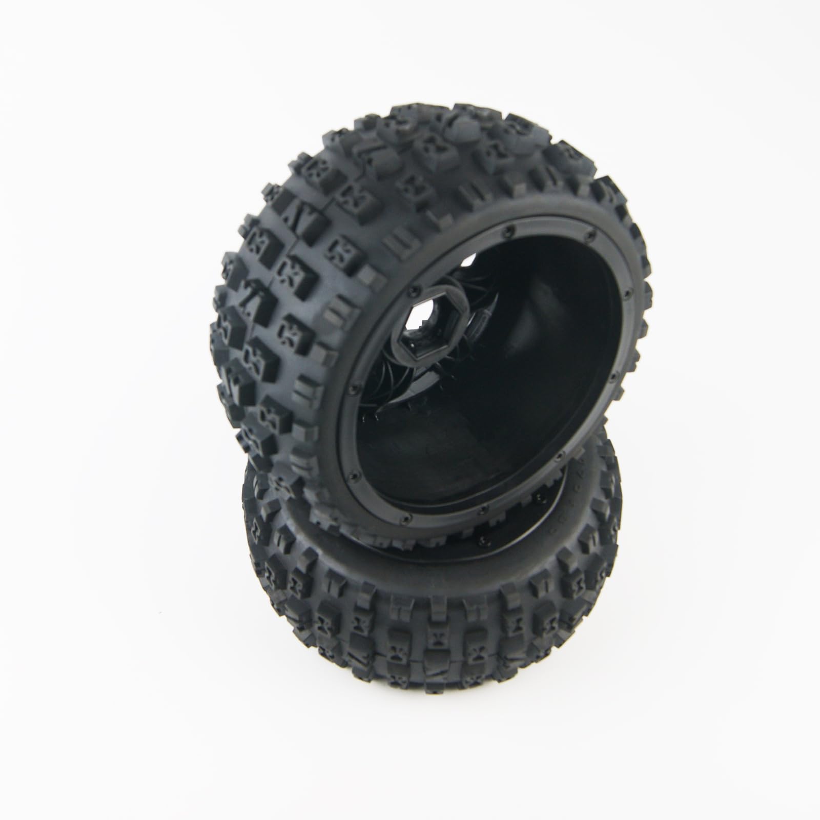 TITRACING Rear Knobby Tires Wheels for hpi rovan kingmotor baja 5b 5t 5sc Buggy