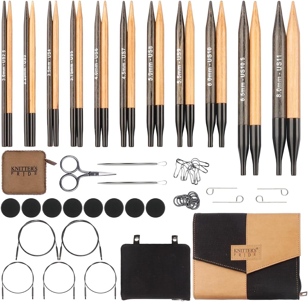 Knitter’s Pride Day & Nite Midi Interchangeable Needle Set 5"" (13cm) – 7 US Sizes (2.5 to 8)