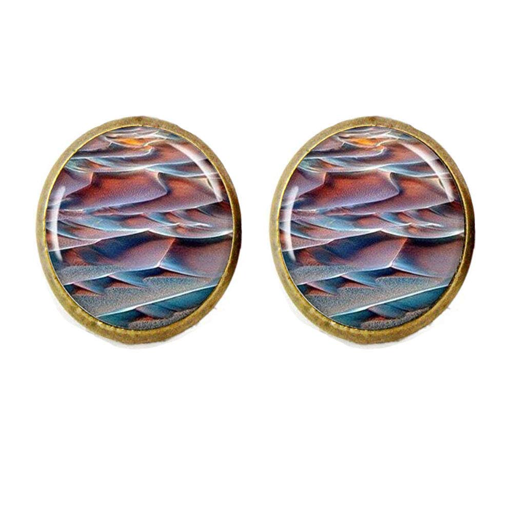 Mars Dunes Earrings, Martian Sand Dunes, Resin Earrings, Mars Planet Jewelry, Planet Mars,Earrings