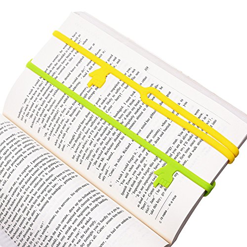 Image of CRIVERS 10pc Silicone Finger Point Bookmark, Lovely Book Marker Strap for Office Supplies School Supplies Stationery Gift