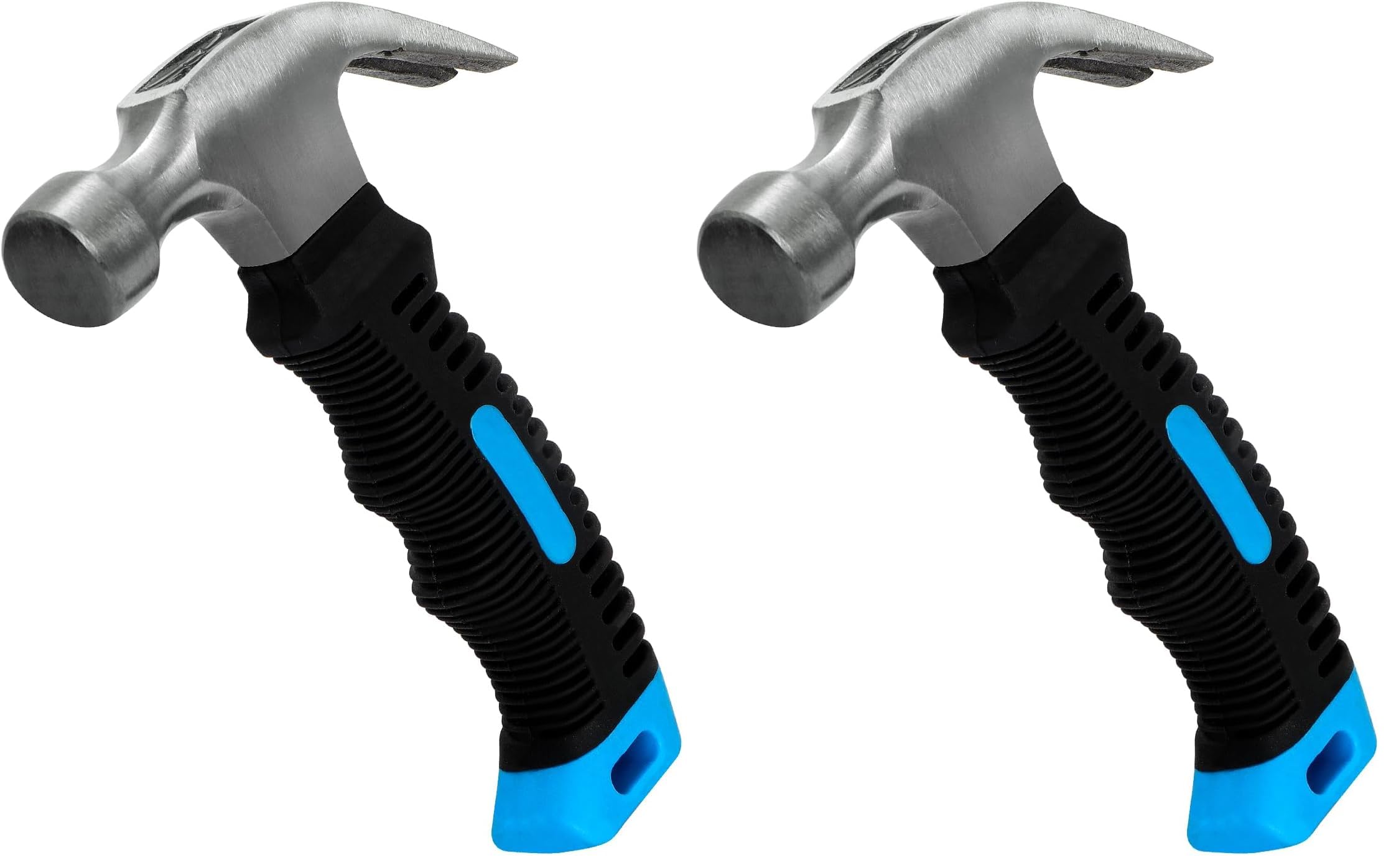 Claw Hammer Small Hammer 8oz Camping Hammer Comfortable Hammers Tools Stubby Hammer with Anti-Slip Handle for Women DIY Craft Industry Indoor Outdoor Using (Pack of 2)