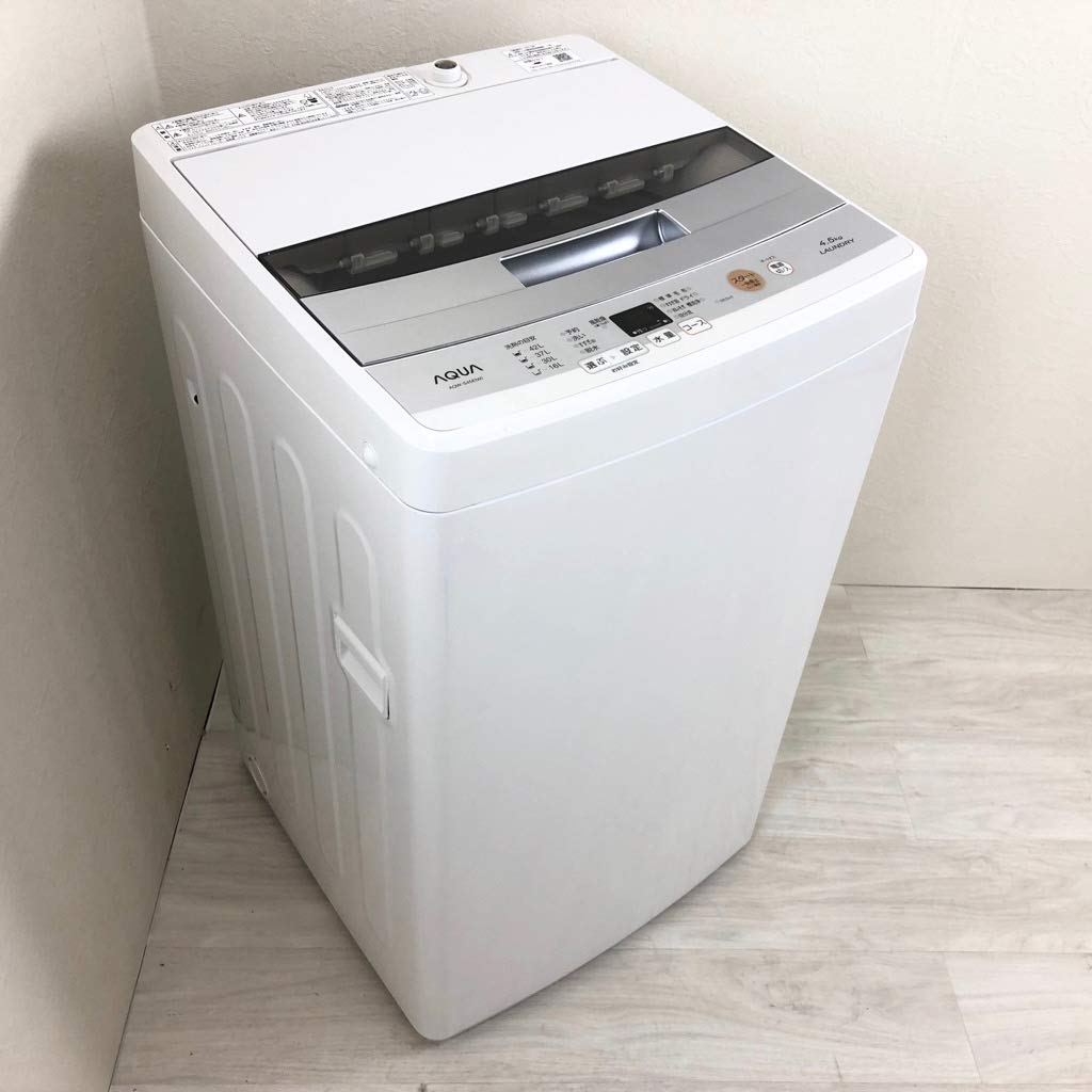 Amazon.co.jp: AQW-S45E-W(ホワイト) 全自動洗濯機 上開き 洗濯4.5kg 