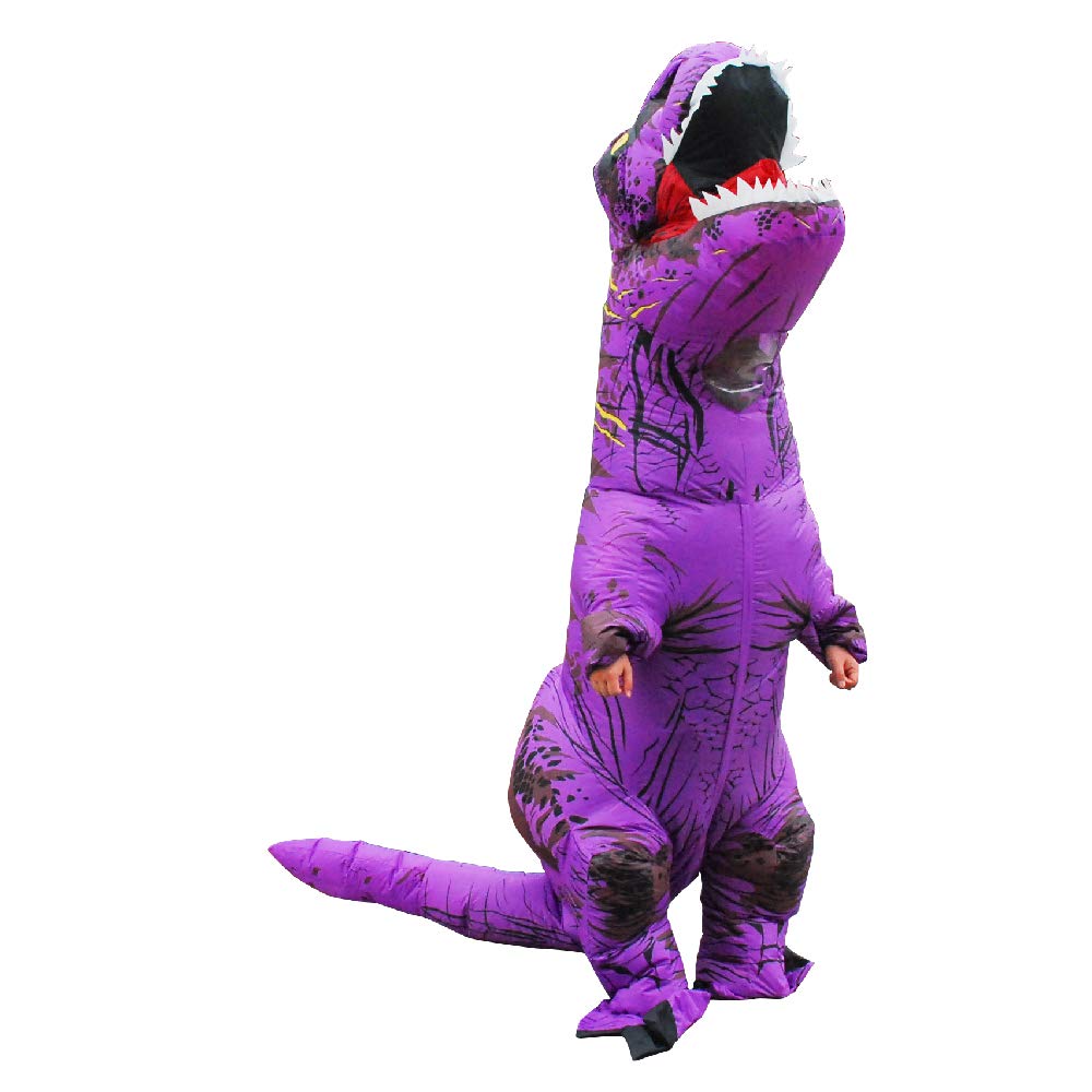 Disfraz inflable de dinosaurio para adultos, disfraz de T-Rex de cuerpo completo, disfraz de dinosaurio de Halloween para hombres y mujeres