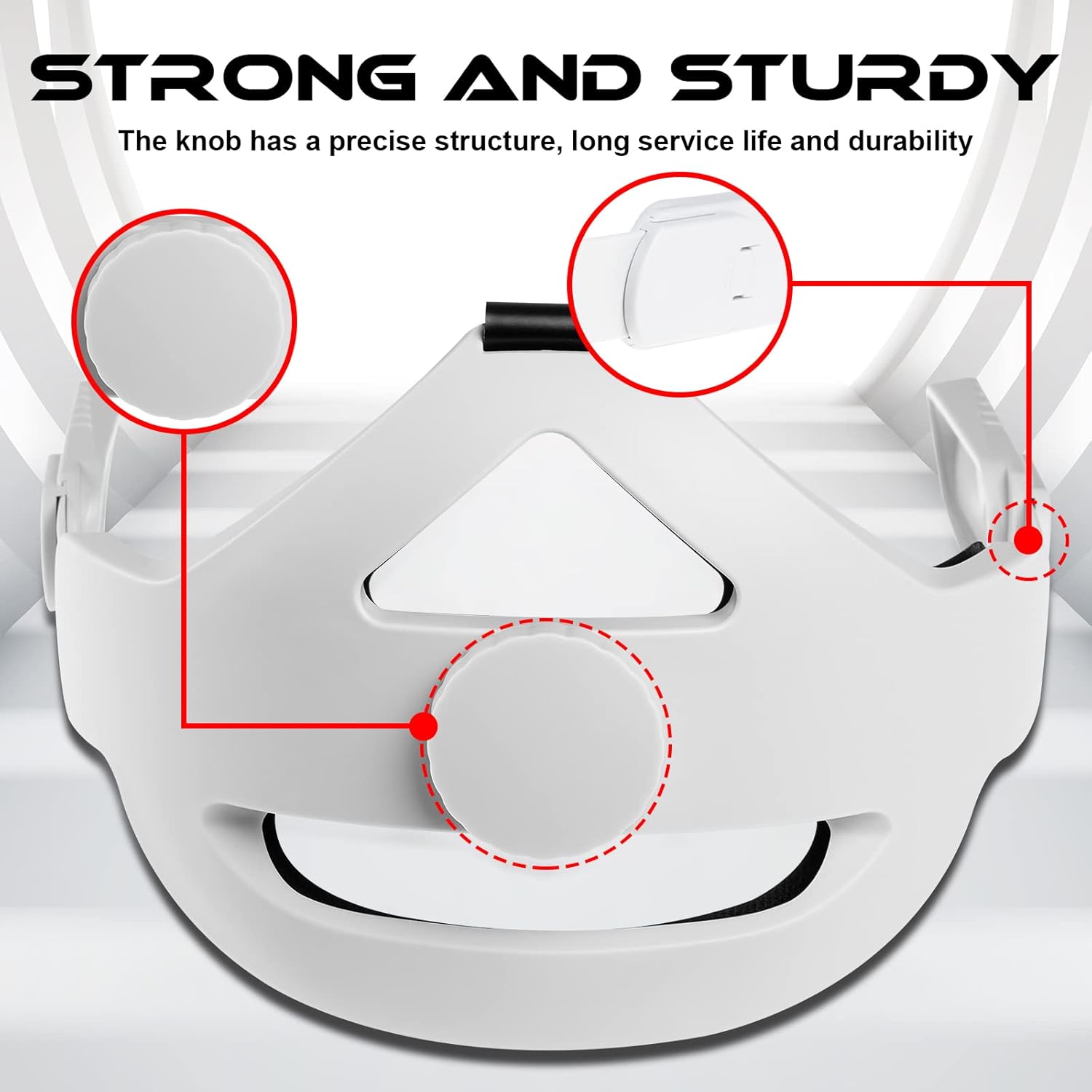 Greatest Product Seltureone Head Strap Compatible for Oculus Quest 2 Accessories, Replacement for Elite Strap, (Upgraded) Adjustable Comfortable Band Reduce Pressure for Mate Quest 2, White