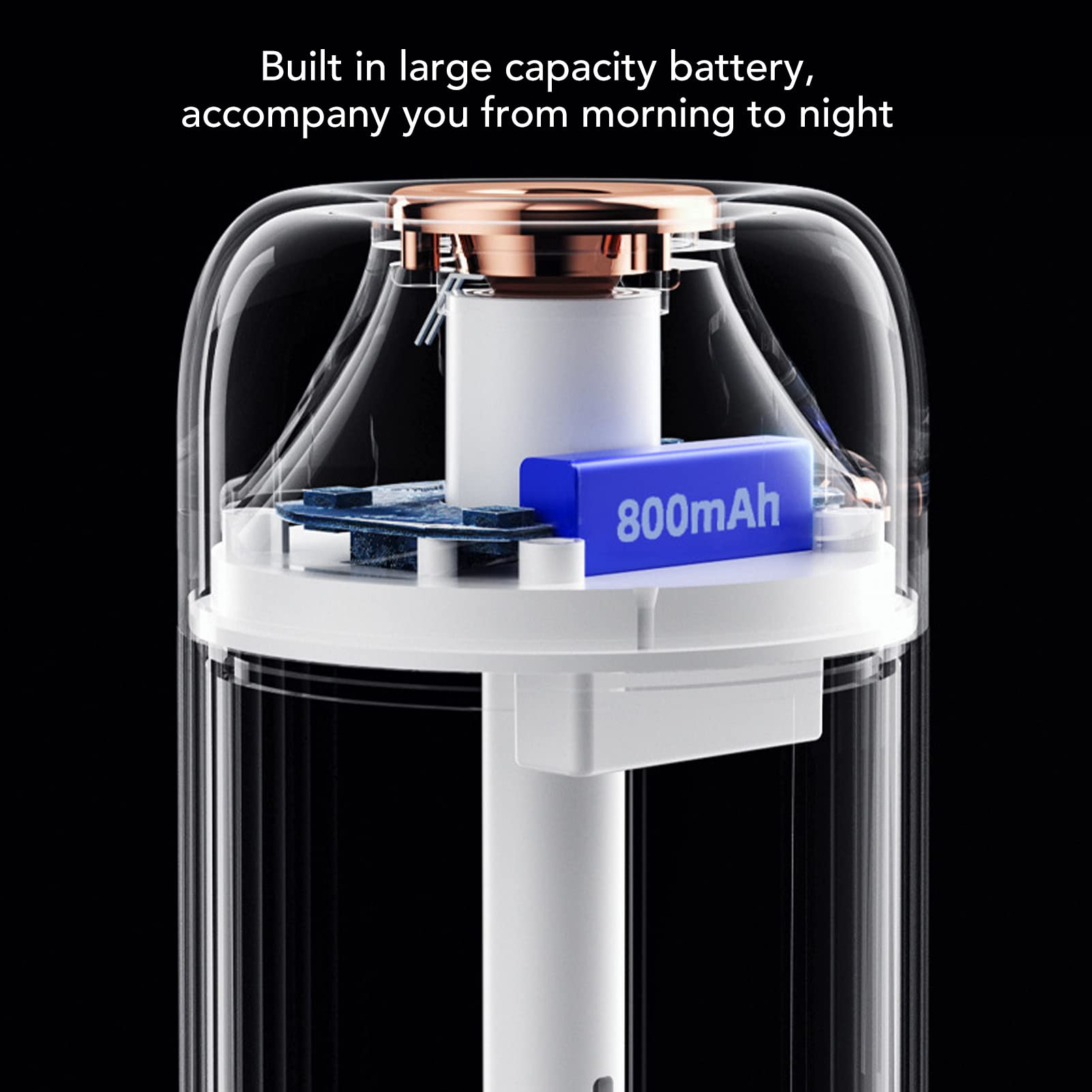 Piccolo umidificatore per luce notturna 300ml Nebulizzatore portatile 2 in 1 Mini umidificatore per auto USB con luce notturna per ufficio 5V (Bianca)