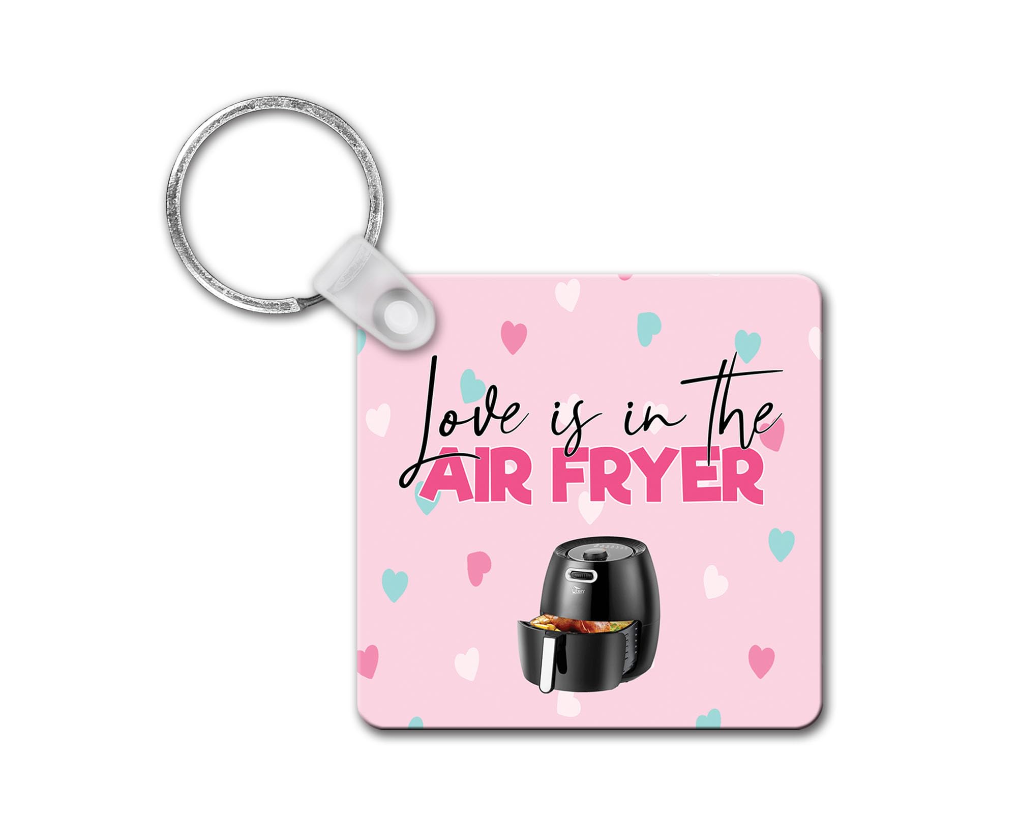Rib Ticklerz Pink - Funny Keyring Love Is In The Air Fryer Funny Gifts Air Fryer Lover Daughter Best Friend Colleague Bestie Jokes Birthday Christmas Xmas Present - Skr133