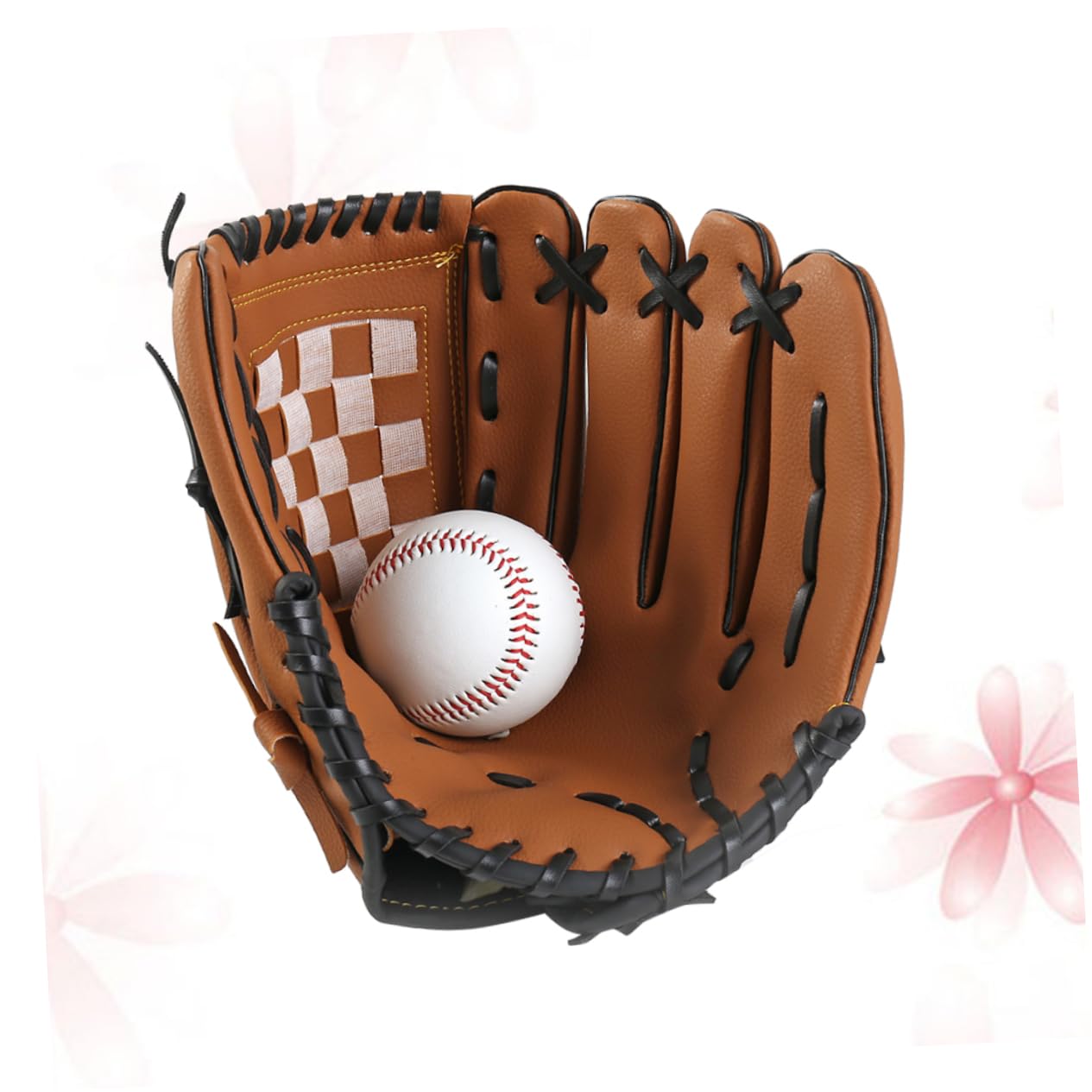 GOOHOCHY Full-Size Youth Softball Glove 11.5 Inch for Men Women Left Hand Durable Pitcher Baseball Glove Reinforced Padding