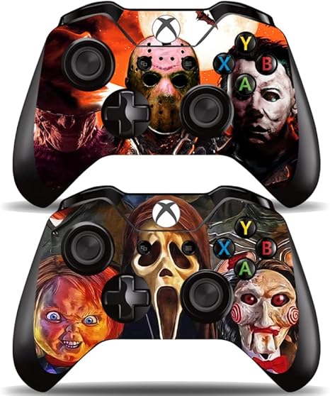 XB One S Controllers Skin Covers Vinyl Stickers Skin XB One Slim Decals Horror Wrap for XB One S Controller Ghost Skin (2 Pack)