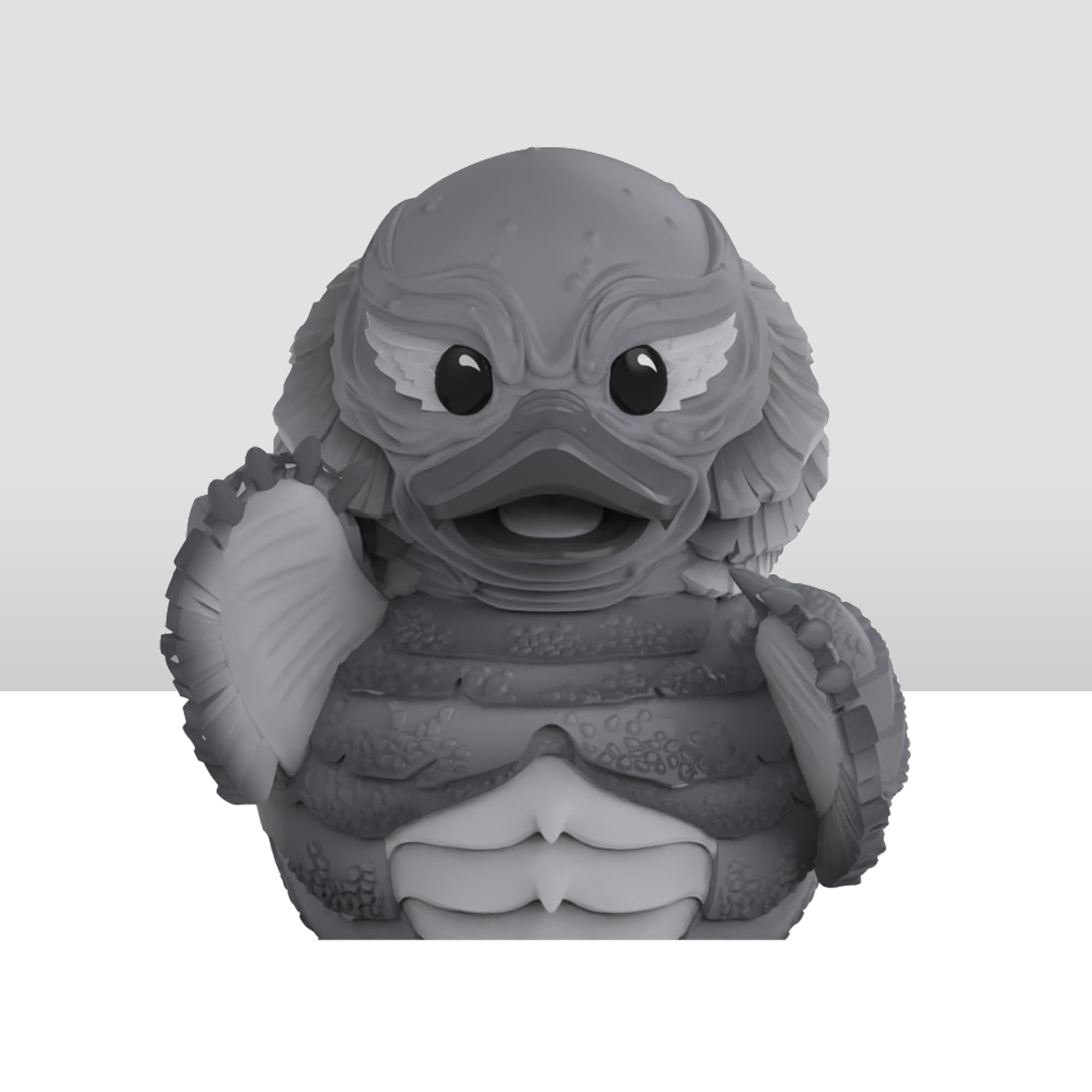 TUBBZ First Edition: Horror - Universal Monsters Creature of the Black Lagoon Black and White Cosplaying Rubber Duck Vinyl Figure - Image 4