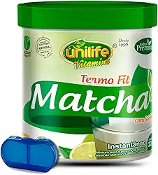 Matcha Termo Fit Unilife Chá Verde 220g + Porta Cápsulas
