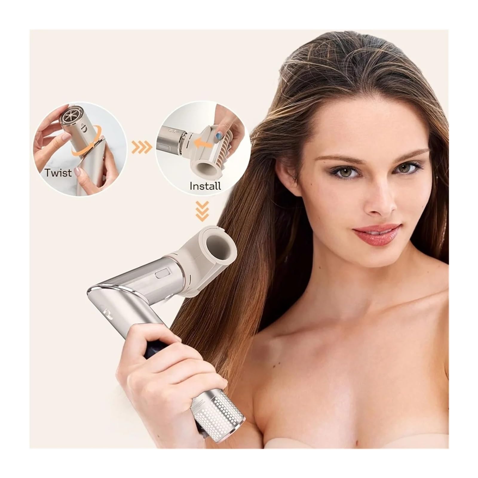 Peine De Dientes Anchos Y Boquilla Antivuelco, Compatible con Shark, Accesorio De Peinado De Aire Flexstyle Series Xskhd4Pa/Xskhd4Wtca