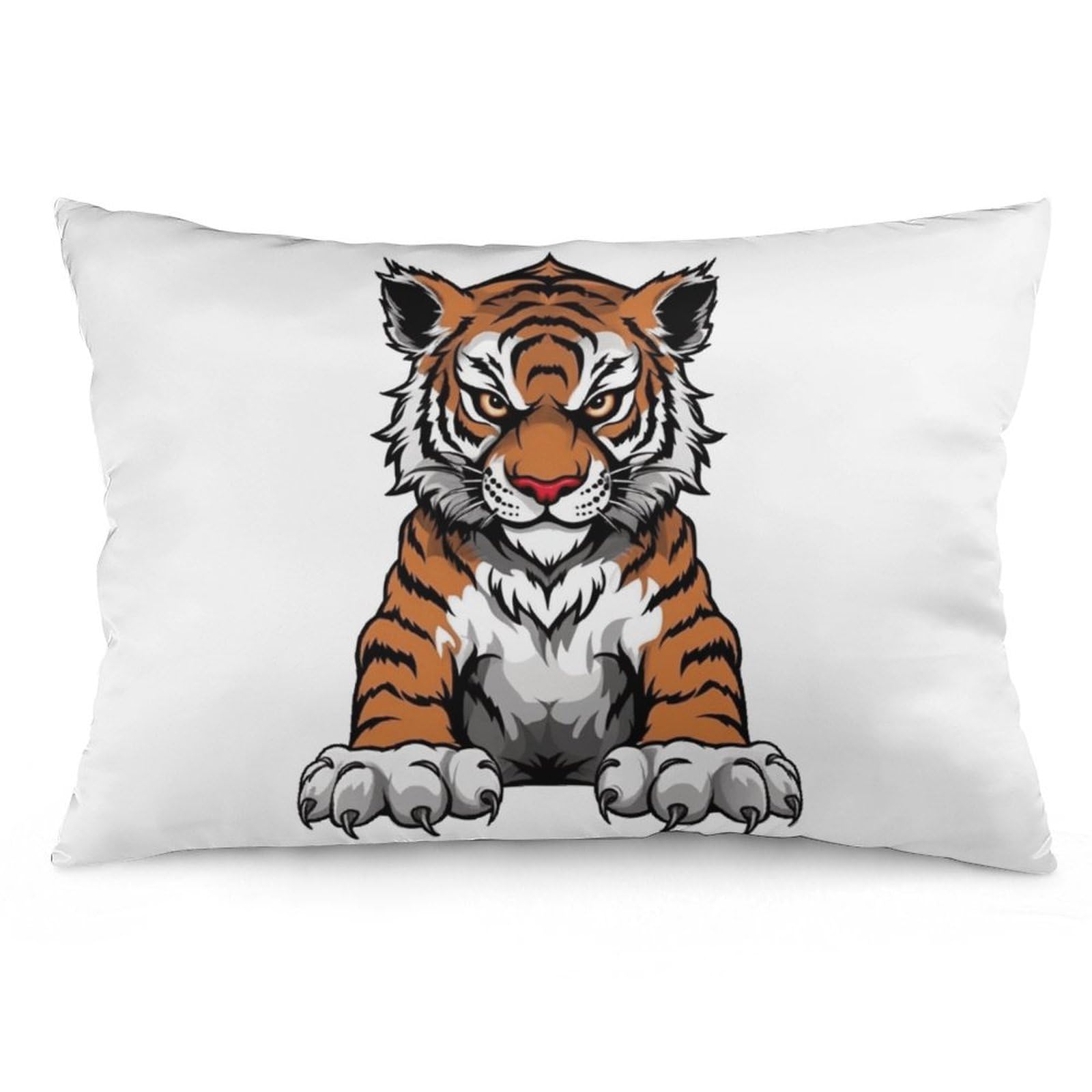 NTVOWPZO 2 Pack Decoration Throw Pillow Covers 20"x30" Pillowcases Covers Tiger Head with Raised Paws Pillowcases Modern Farmhouse Home Decor Sofa Cushions Covers for Couch Bed Living Room