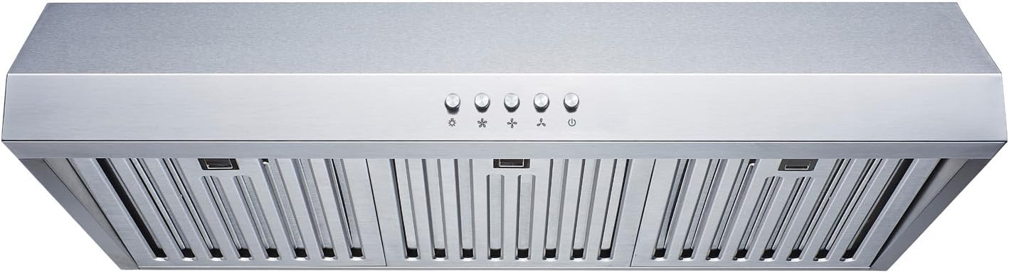 Blue Ocean 30 Inch RH803B Stainless Steel Under Cabinet Kitchen Range Hood | 800 CFM