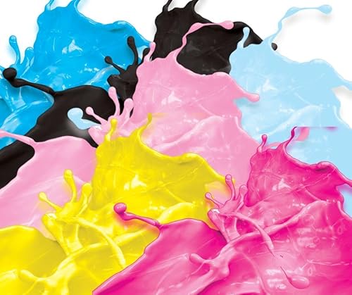 Food Colours Satz Lebensmitteltinten für Plotter 6x100ML | LIGHT CYAN | CYAN | LIGHT MAGENTA || MAGENTA | YELLOW | BLACK | Essbarer Druck, Druck auf Waffelpapier Dekorative Ergänzung für Torten