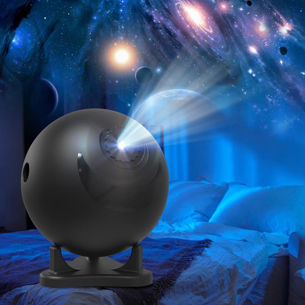 KBIBCK Planetarium Star Projector,Galaxy Projector Light with 12 Film Discs, Starry Sky Galaxy Light, ProjectorLights,Solar System Constellation Moon for Kids Adults Bedroom Ceiling Living Room