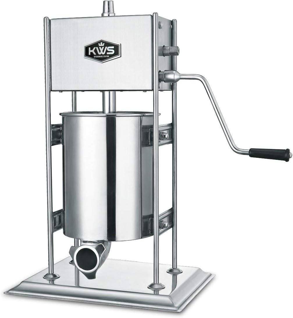KWS Professional Commercial Sausage Stuffer Maker ST-10L/22LB Heavy Duty Gear System