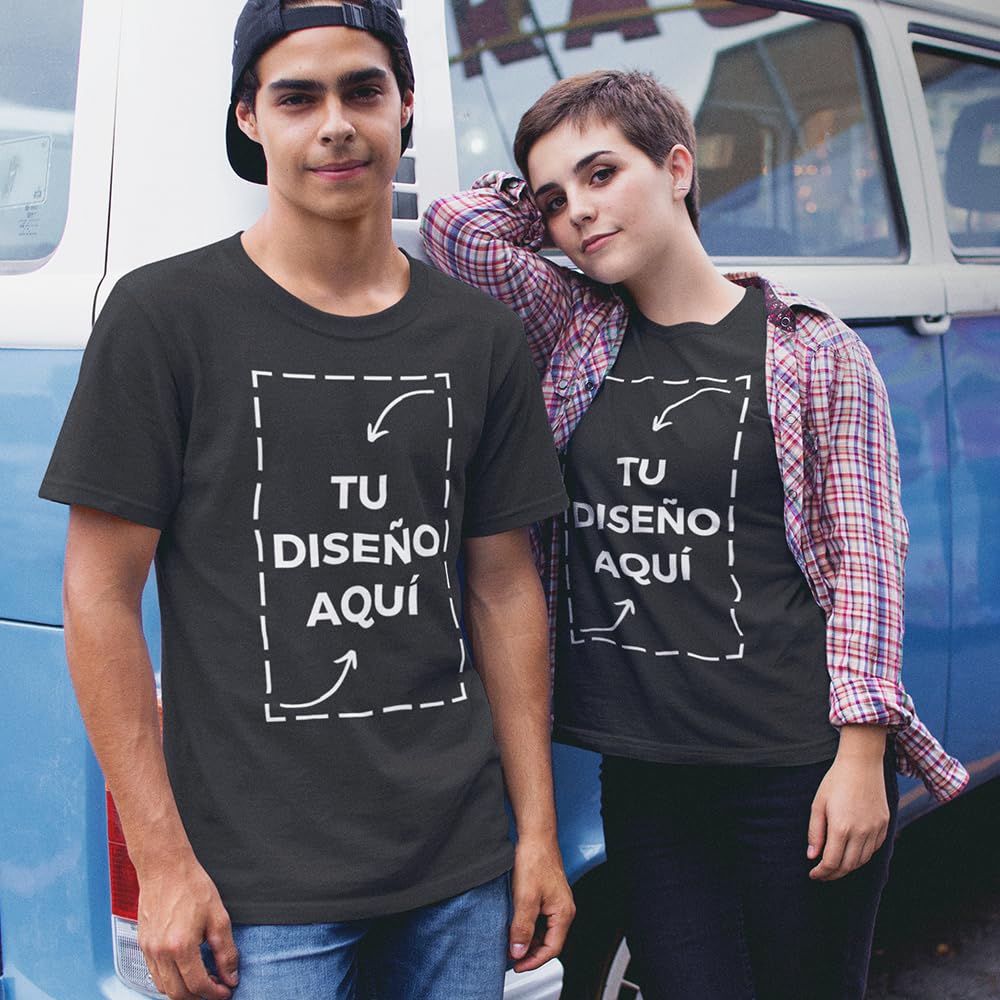 latostadora Camiseta Hombre Mujer Personalizada - Camisetas Personalizadas Hombres - Camisetas para Personalizar 2 Caras - Camiseta Personalizable por Delante y Detras - Regalos Personalizados