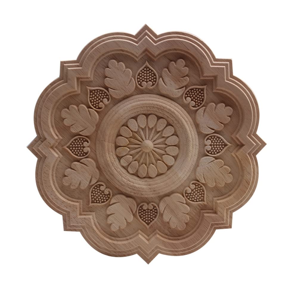 Calcomanía de madera onlay ARKERO B198,8 con relieve floral decorativo ovalado