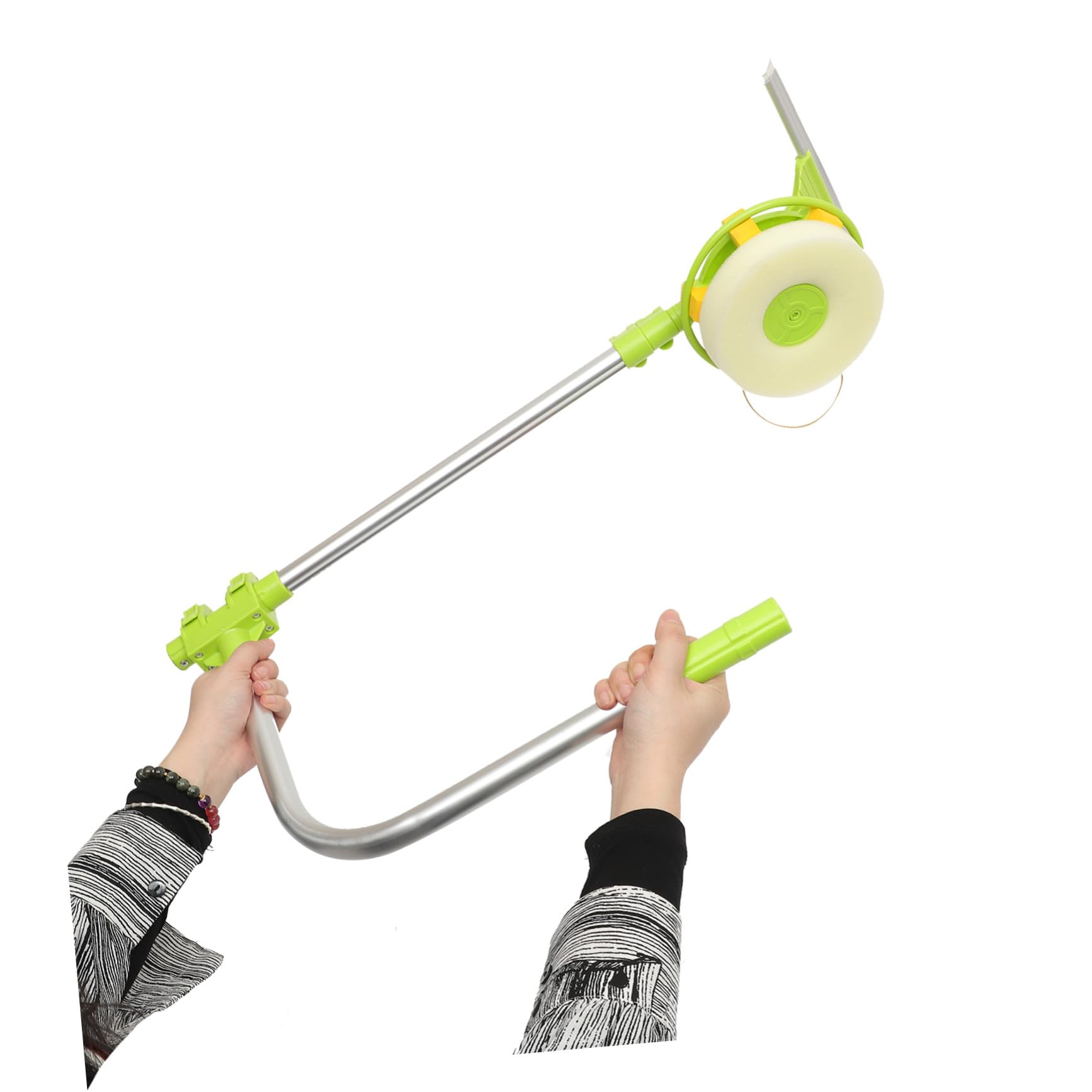 SOIMISS Kit de Limpieza de Ventanas con Limpiacristales Telescópico Giratorio Limpiador para Interiores y Exteriores Herramienta para y Ventanas Altas