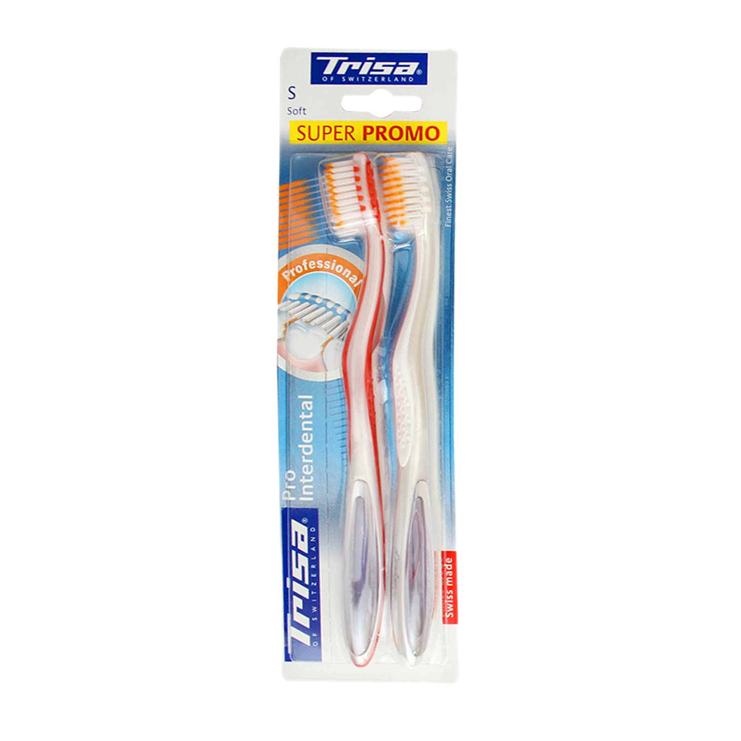Trisa Pro Interdental Soft Toothbrush Pack of 2 (Assorted Color) (B08791XRLZ) Amazon Price History, Amazon Price Tracker