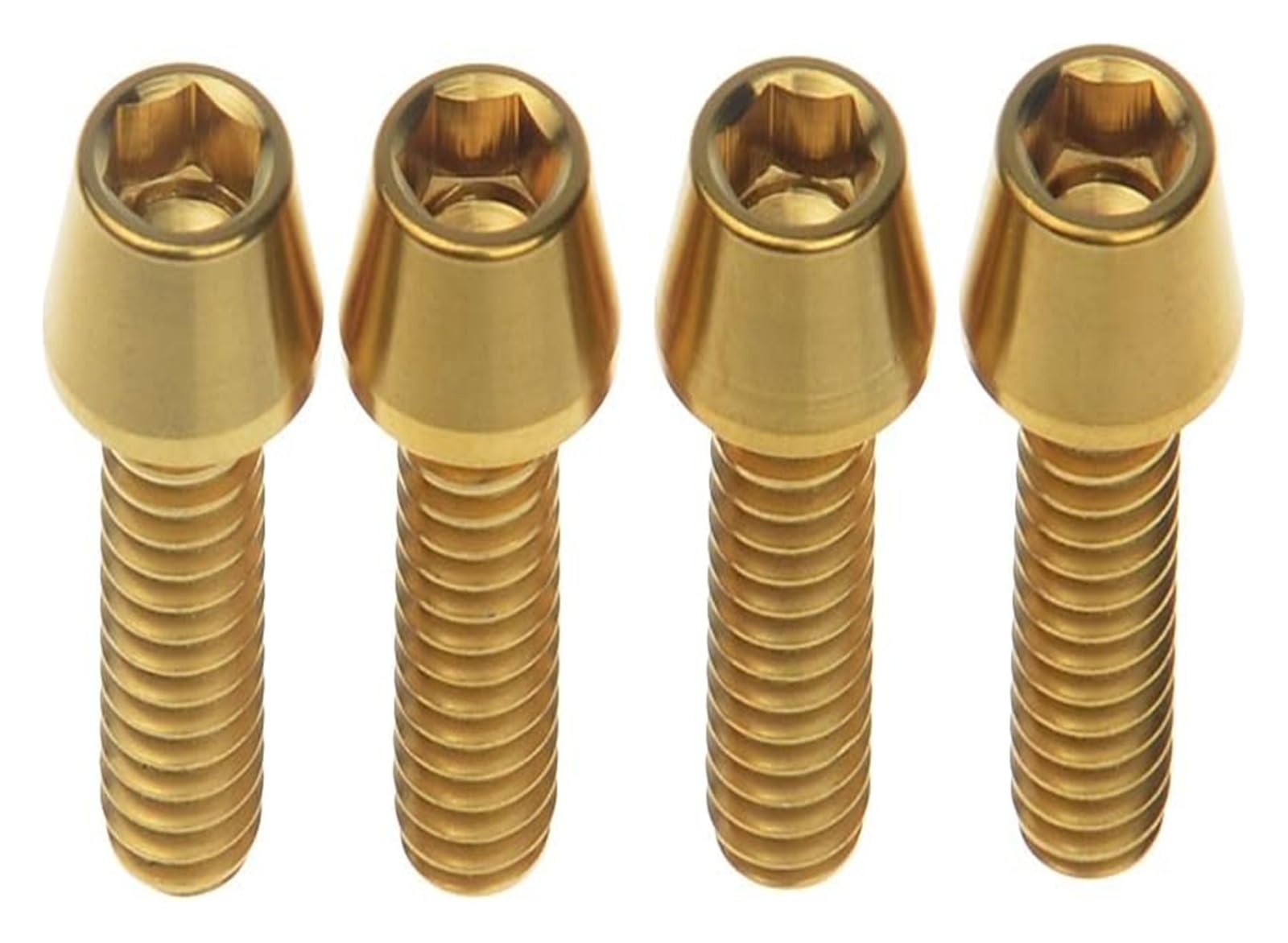 DWAMMEBRS Bolt M6x16mm Taper Allen Ti Screw For Bike Brake Pack Of 4(Gold)
