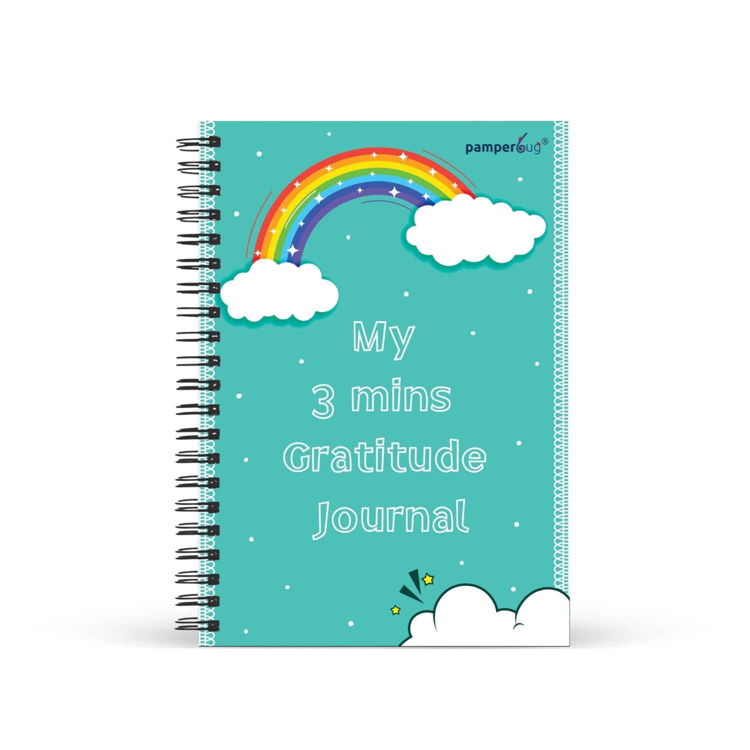 PAMPERBUG My 3 Minutes Gratitude Journal for Kids, Valuable tool for teaching kids to appreciate the little things in life, 120 Pages