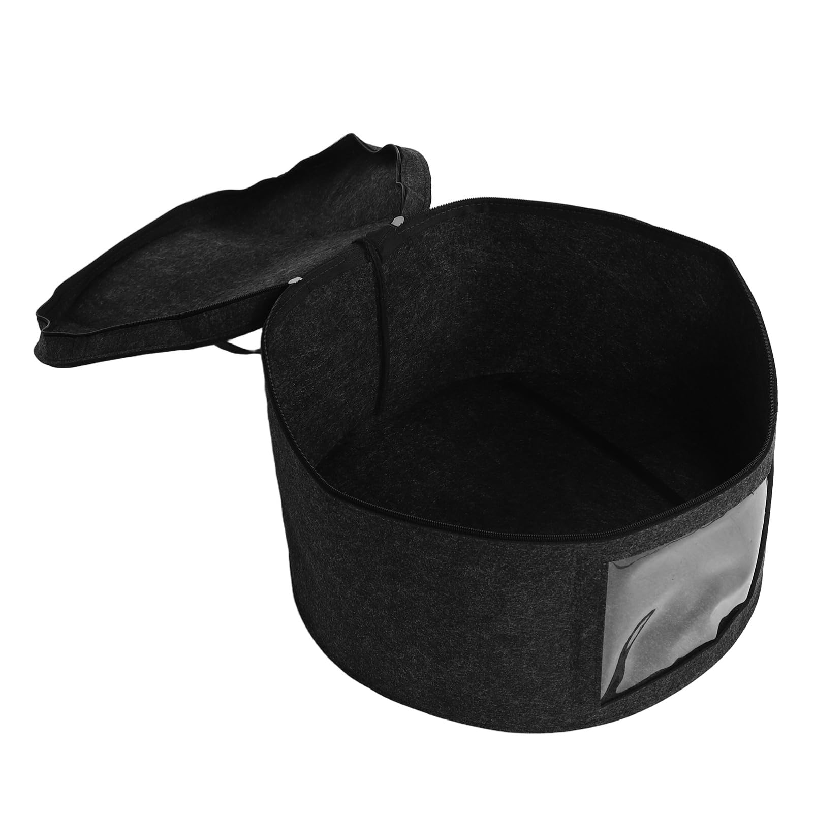 Cabilock Round Hat Box Case for Travel Portable Hutschachte Organizer Container with Lid Cap Carrier for Baseball Caps Men and Women