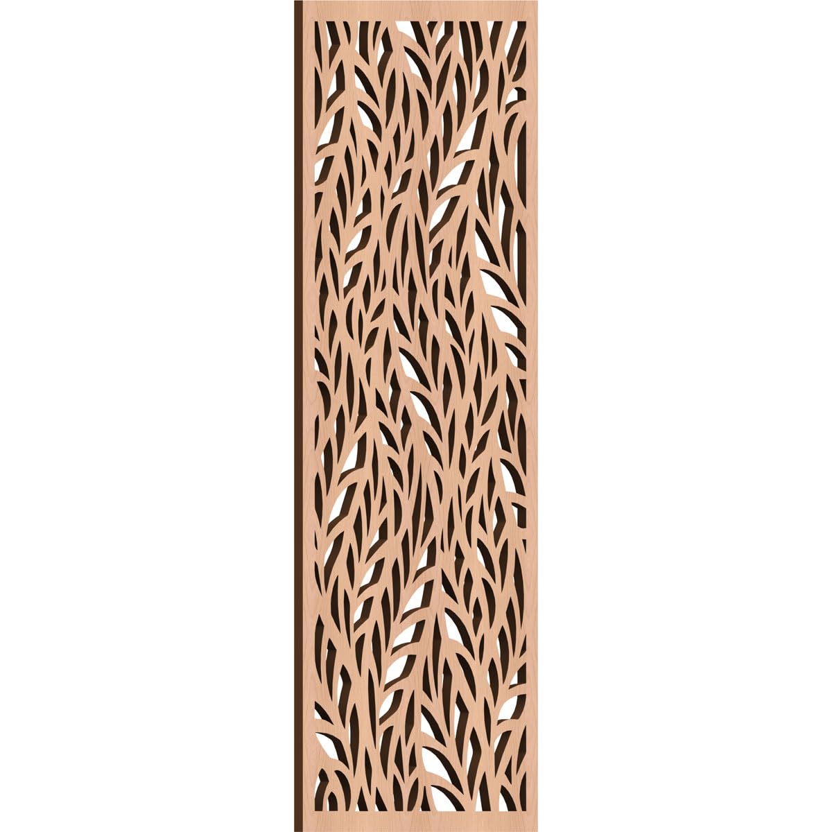Ortonville Decorative Pierced Fretwork Wood Wall Panels, 9 3/8"W x 24 3/8"H x 1/4"T, Alder