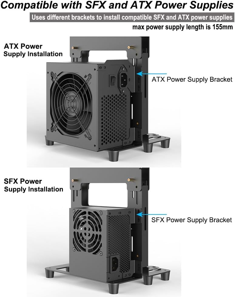 PC Creative Assembly Frame Test Bench，DIY Computer Case PC Frame Desktop Chassis Rack Stand Open Air Testbench Fits ATX ITX M-ATX Motherboard (ITX)