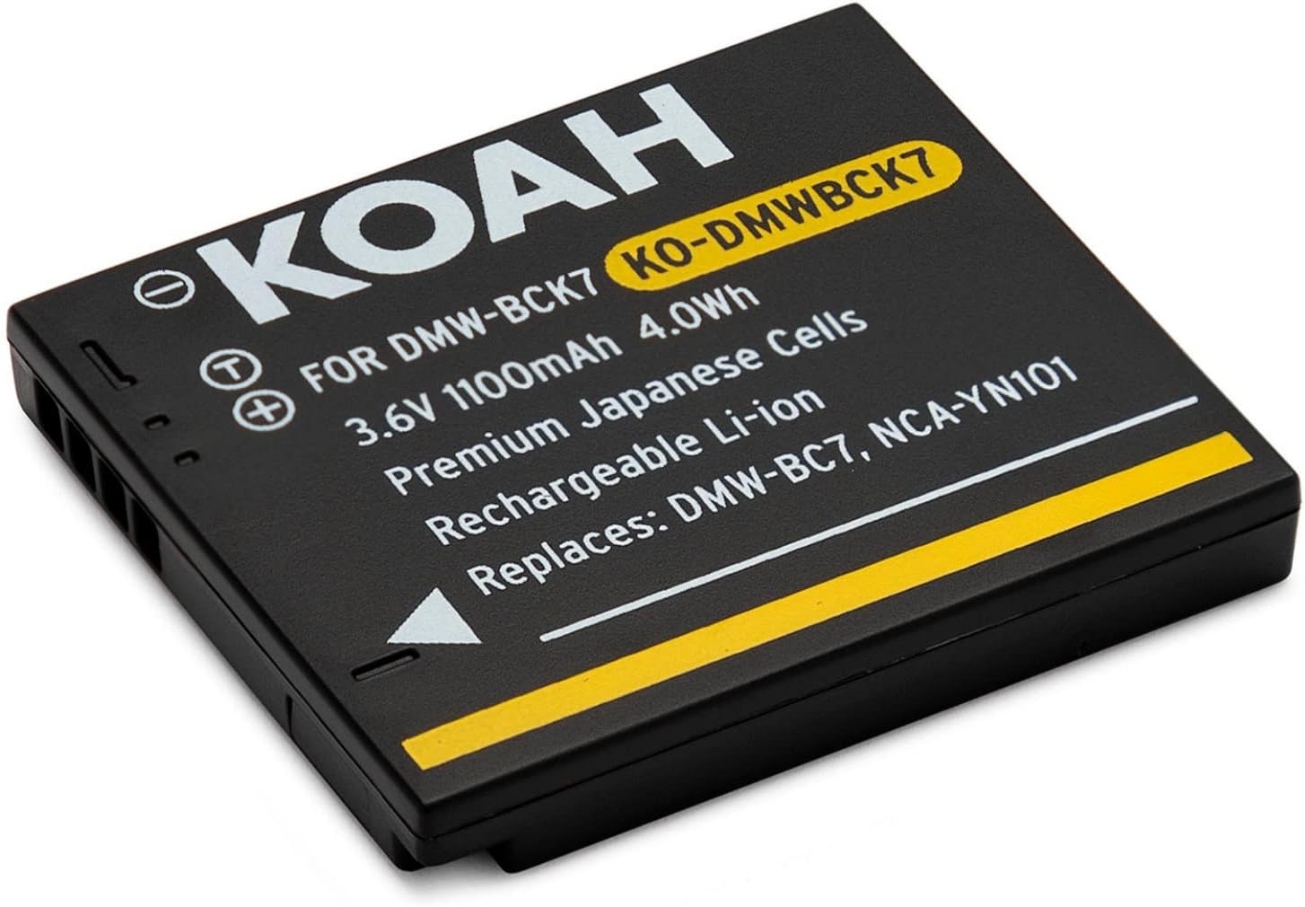 KOAH PRO Panasonic DMW-BCK7 NCA-YN101H Rechargeable Battery 1100mAh Lithium-Ion High Capacity Replacement Battery 3.7V, Compatible with Original Panasonic Equipment