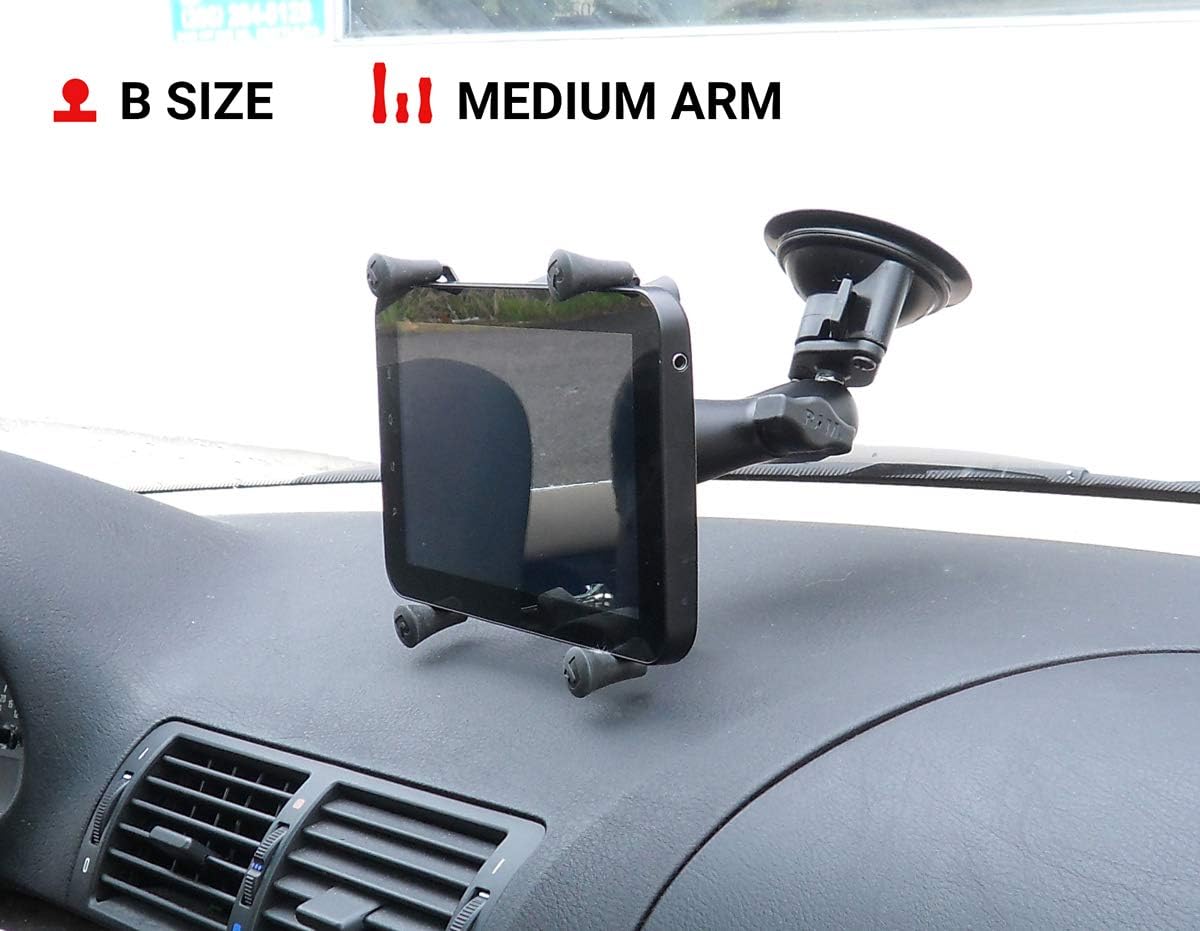 Hottest Sale RAM Mounts RAM-B-166-UN8U X-Grip with RAM Twist-Lock Suction Cup Mount for 7-8 Tablets with Medium Arm for Vehicle Windshields Best Cyber Monday 🔥 RAM Mounts RAM-B-166-UN8U X-Grip with RAM Twist-Lock Suction Cup Mount for 7-8 Tablets with Medium Arm for Vehicle Windshields