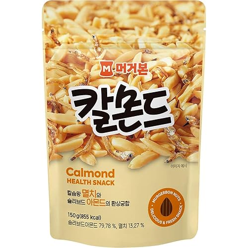 MURGERBON Almendras con anchoas 5.29 oz (150 g) Anchoa coreana tranquila, dulce y salada con almendras en rodajas, salados, crujientes, deliciosos y MURGERBON Almendras con anchoas 5.29 oz (150 g) Anchoa coreana tranquila, dulce y salada con almendras en rodajas, salados, crujientes, deliciosos y