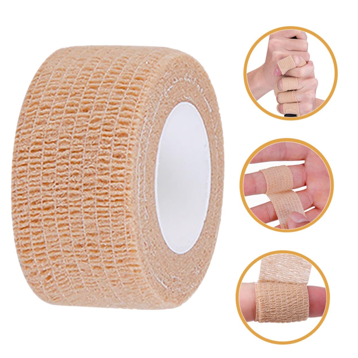 GOOHOCHY 12 Rolls Self Football Sports Wrap Athletic Wrap Self Toe Bandages Finger Bandages Wrapping Tape for Injuries Sports Tape for Fingers Non-Woven Fabric