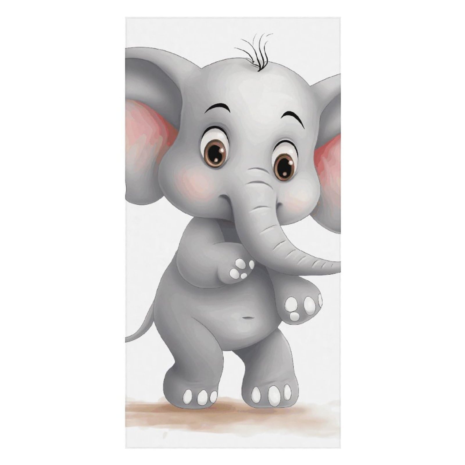 Cute Elephant Beach Towel Extremely Soft Oversized Towels Lightweight Sports Absorbent Bath Towel Suitable 160"x80" for Swimming Camping Beach