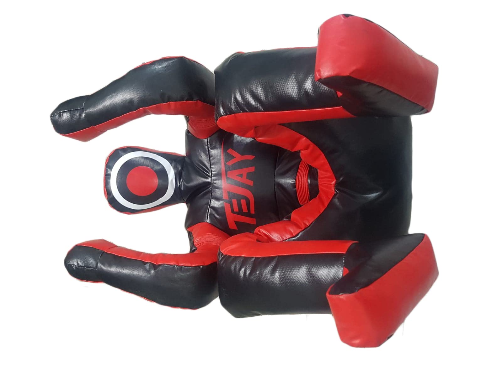 TEJAY - Mannequin de Lutte pour Judo, Sac de Frappe, factice de Lutte BJJ, Position défensive, soumission de JIU Jitsu brésilien, Auto-défense, en Vinyle, 177,8 cm, Non rempli, Noir, L