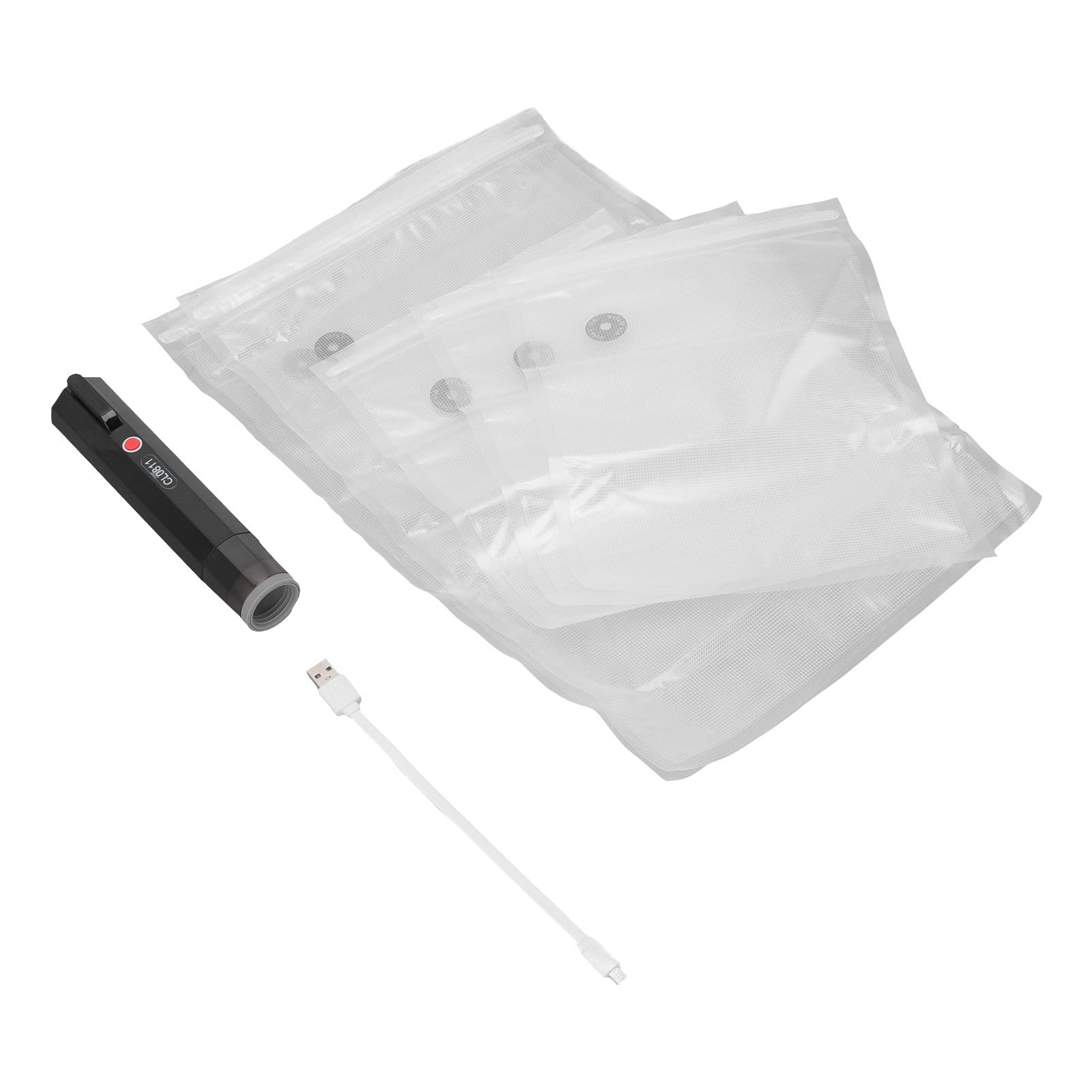 Ejoyous Handvakuumierer, ABS, Tragbarer Automatischer Lebensmittelversiegeler mit USB-Aufladung, 1200 MAh, Funktioniert mit Beuteln, Gläsern, Weinverschlüssen für den Einsatz zu Hause, auf Reisen