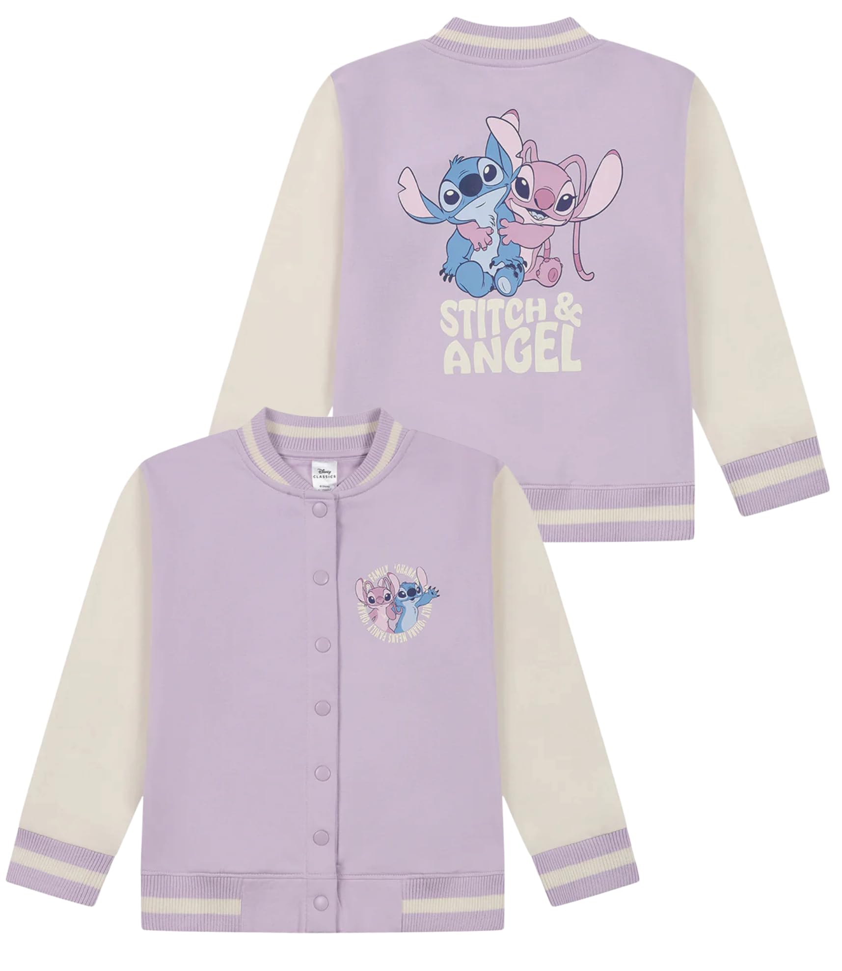Disney Lilo and Stitch Blouson aviateur universitaire Stitch et Angel Basbeball pour enfants