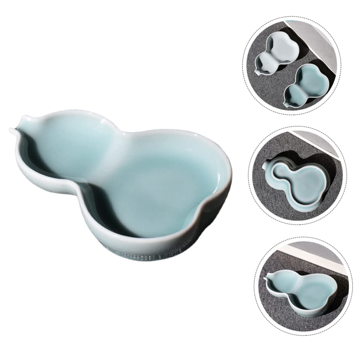 3stücke Gourd Shape Wasser Tintenteller Für Chinesische Kalligrafie Praktische Und Kreative Ink Dish Für Kalligrafie-zubehör Und Studentennutzung Leicht Und Tragbar