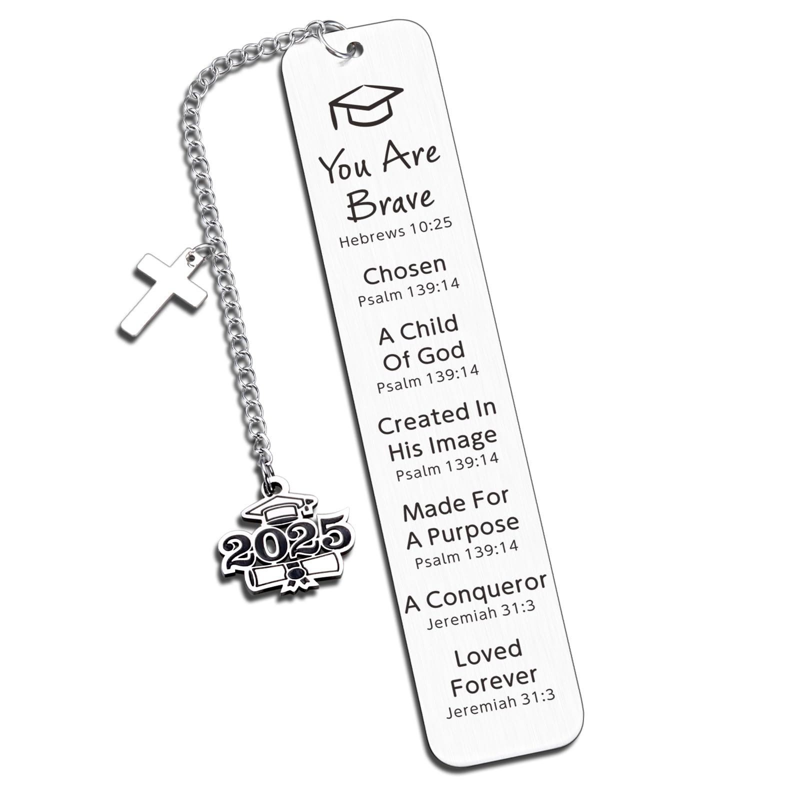 2025 Graduation Gifts for Her Him Class of 2025 College Graduation Gifts for Women Men Middle Senior High School Grad Student Nurse Daughter Son Degree Christian Bookmark Faith Based Graduation Gifts