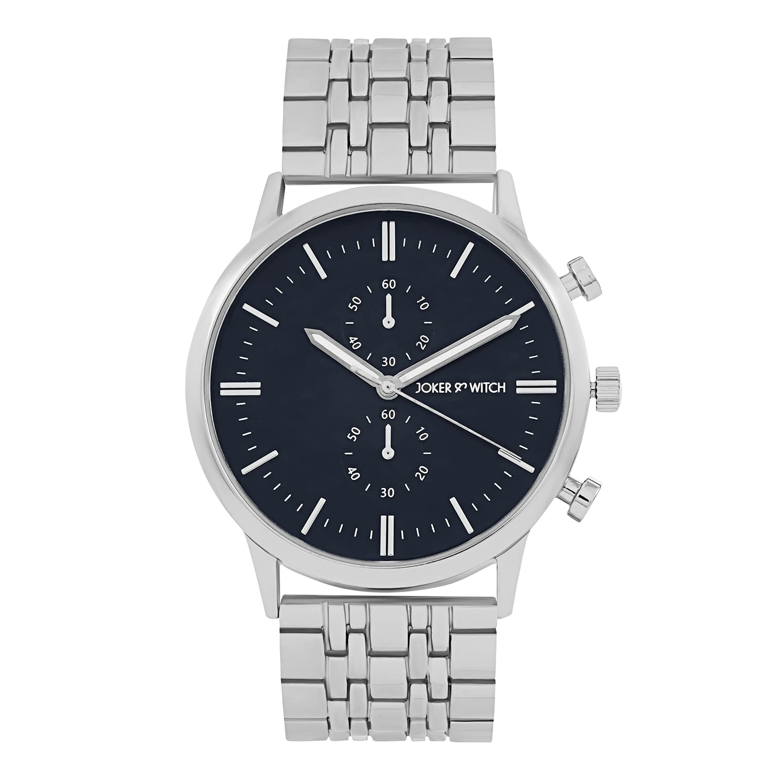 Joker & Witch Niko Dark Blue Dial Silver Metal Alloy Analogue Watch for Men (B0C5MVYW44) Amazon Price History, Amazon Price Tracker